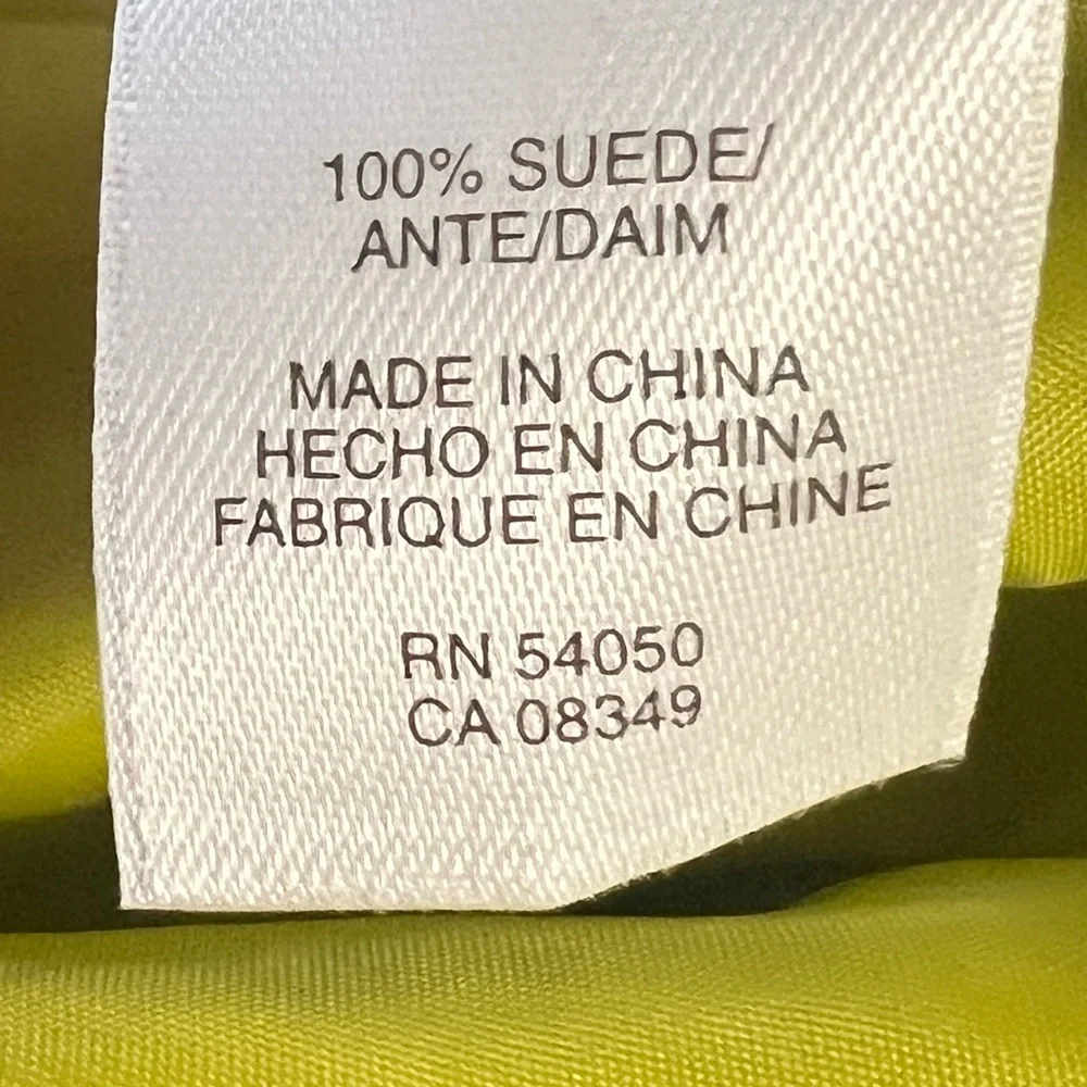 EVAN-PICONE Woman 2X Suede Jacket Lime green color - Picture 6 of 8